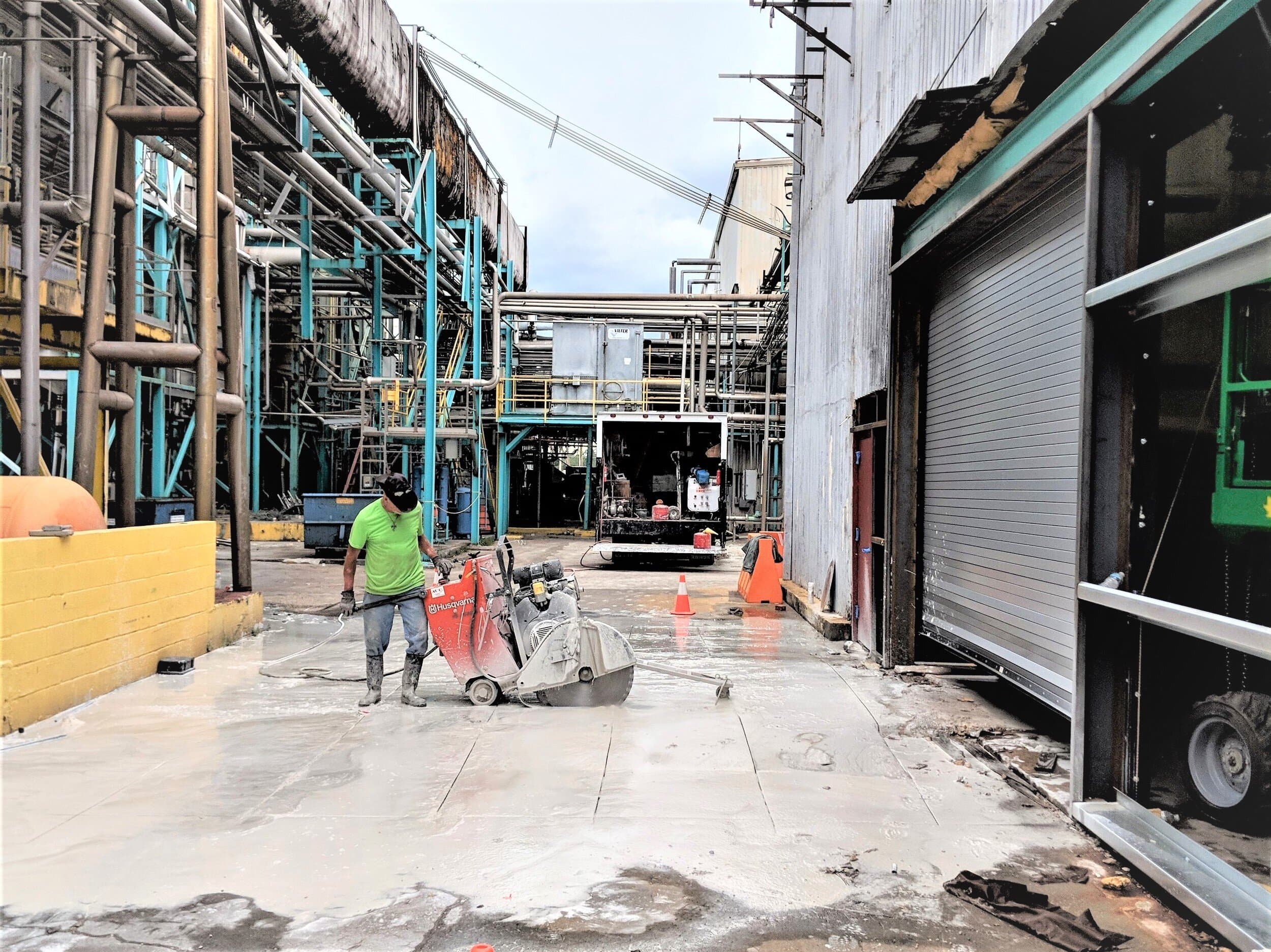 ACC concrete saw cutting work